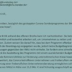 Antwort offener brief foerderstopp Corona hilfen