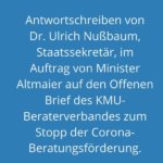 Stopp der Corona-Beratungsförderung